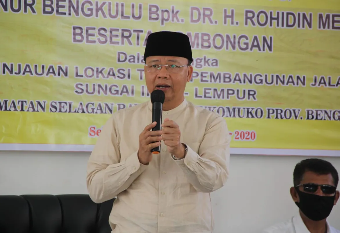 Gubernur Bengkulu Tinjau TMMD Pembangunan Jalan Sungai Ipuh - Lembar