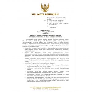 Ini Isi Surat Edaran Walikota Bengkulu Tentang Panduan Penyelenggaraan Kegiatan Ibadah dan Perayaan Natal Yang Wajib Dipatuhi