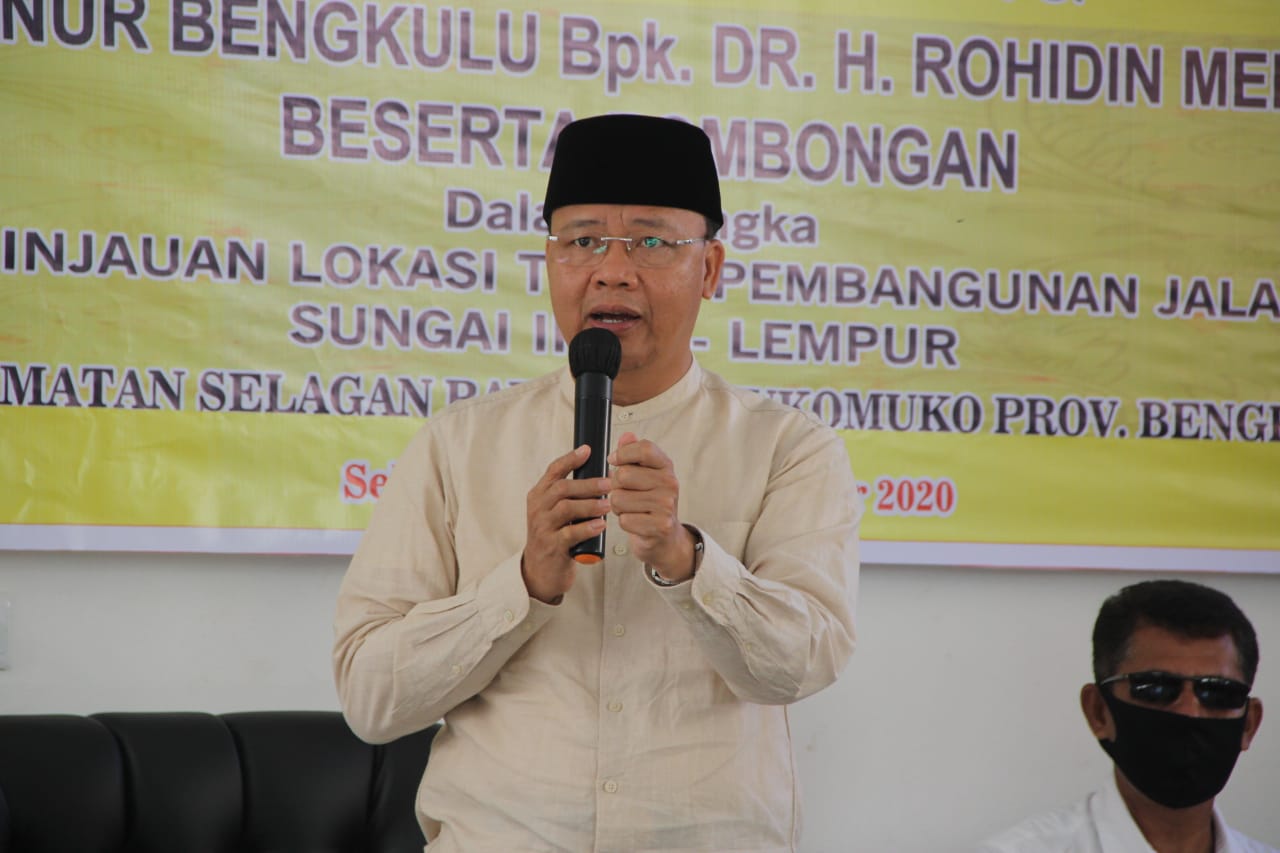 Gubernur Bengkulu Tinjau TMMD Pembangunan Jalan Sungai Ipuh - Lembar