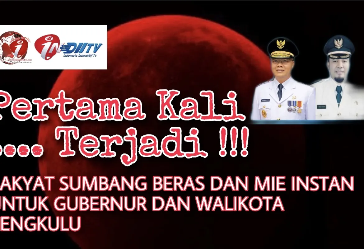 Rakyat sumbang beras kepada Gubernur dan Walikota Bengkulu