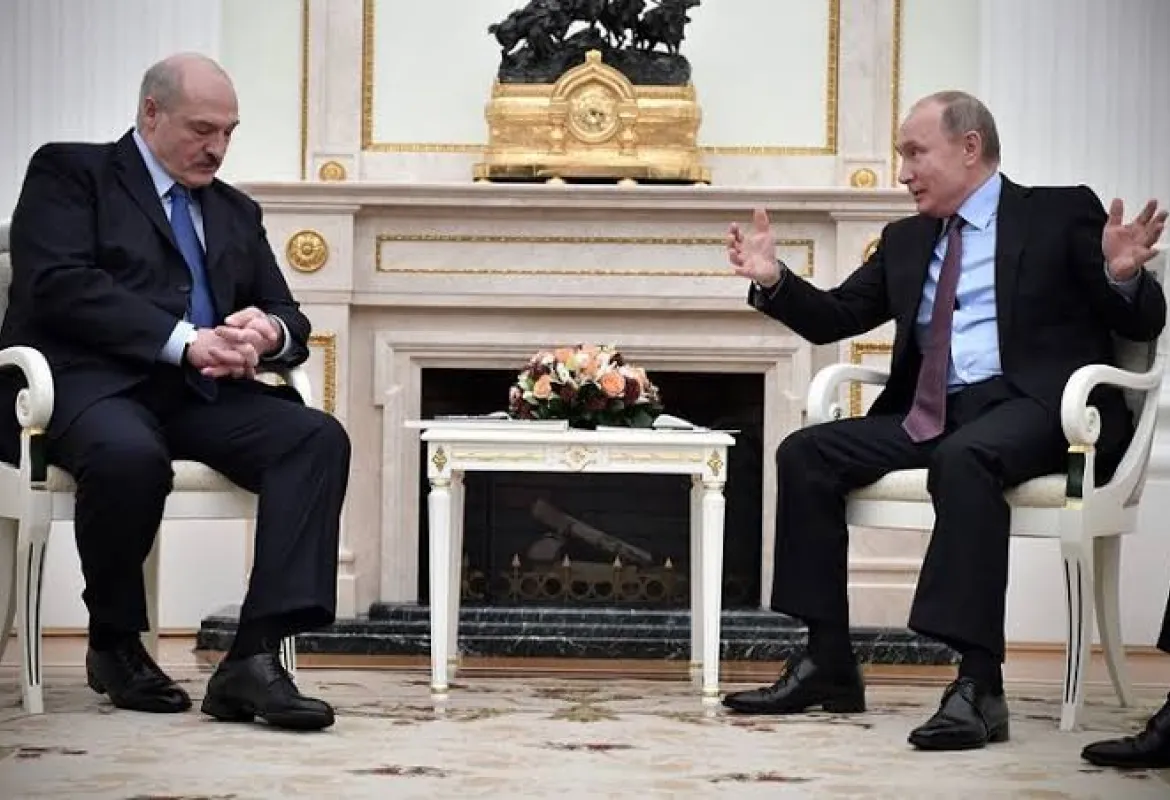Presiden Belarusia Alexander Lukashenko dan Presiden Rusia Siap Vladimir Putin