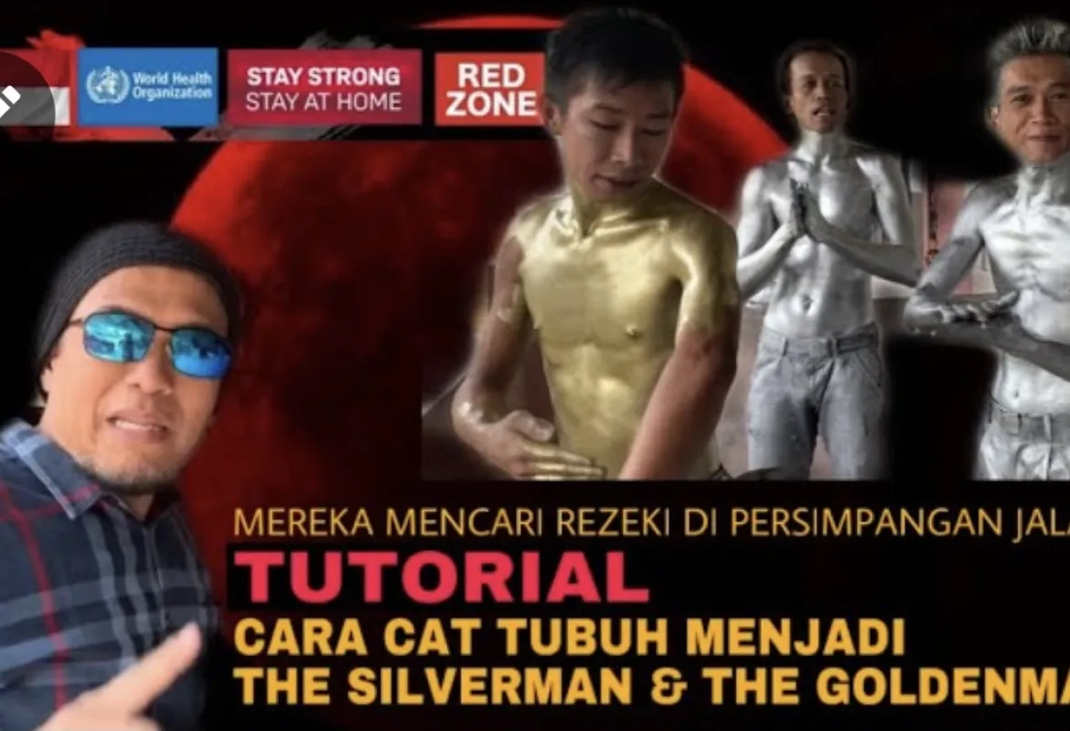 Tutorial Cara Cat Tubuh Menjadi The Silverman & The Goldenman