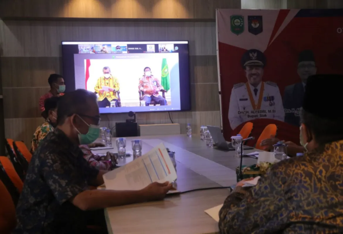 Bupati Siak Alfedri Ikuti Workshop Penilaian Kepatuhan Yang Dilaksanakan Oleh Ombudsman RI