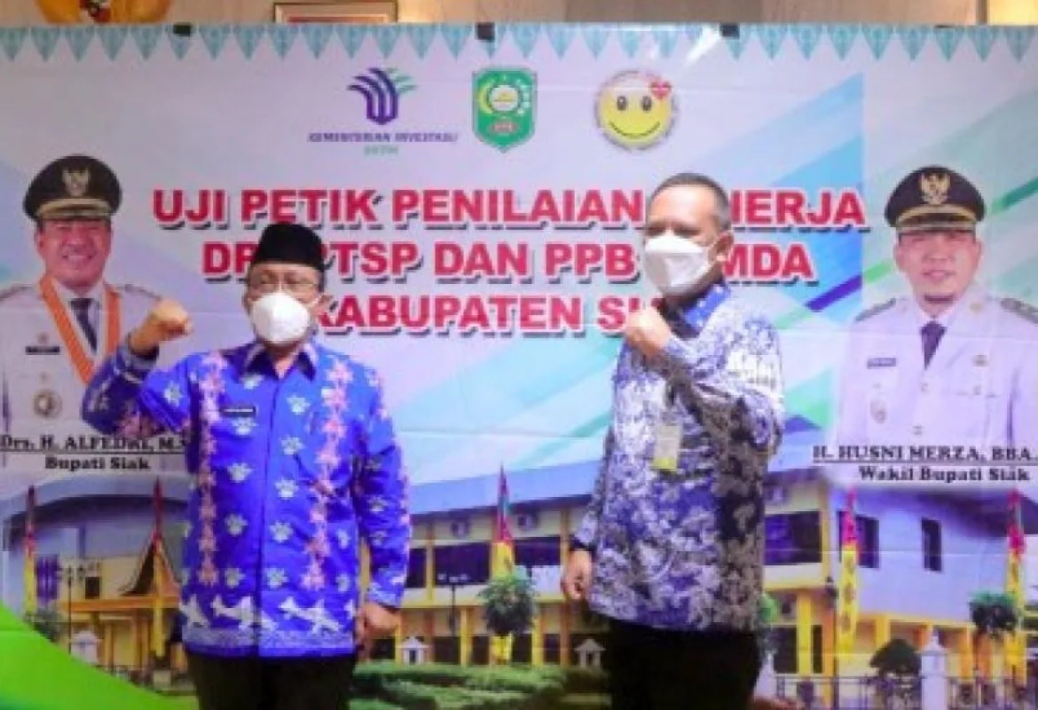 Uji Petik Penilaian Kinerja DPMPTSP Kabupaten, DPMPTSP Kab Siak Masuk 9 Besar dan Satu-satunya Kabupaten di Sumatera