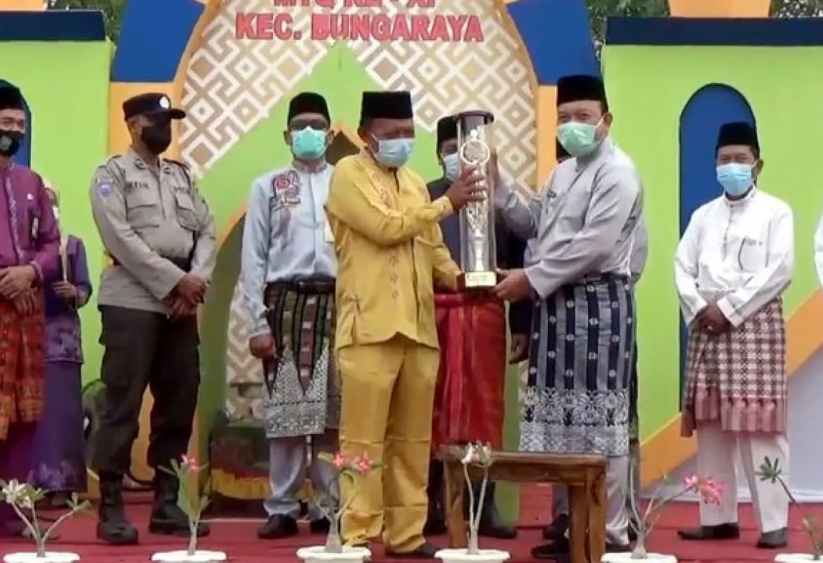 Wabup Siak Husni Merza Tutup Acara MTQ Tingkat Kecamatan Bungaraya Ke-XI Tahun 2021