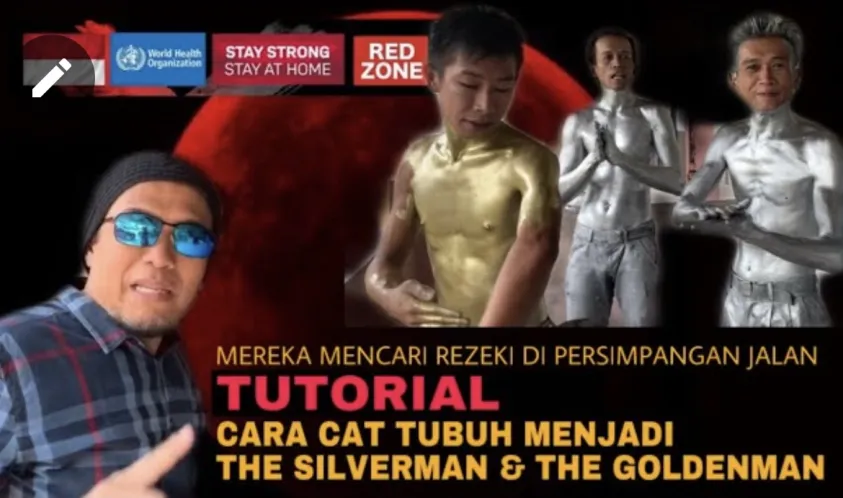 Tutorial Cara Cat Tubuh Menjadi The Silverman & The Goldenman
