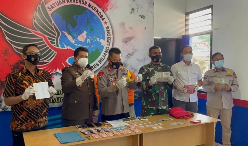 Didampingi Dandim 9409/RL dan Kajari, Kapolres Rejang Lebong Release Keberhasilan Pengungkapan Narkoba