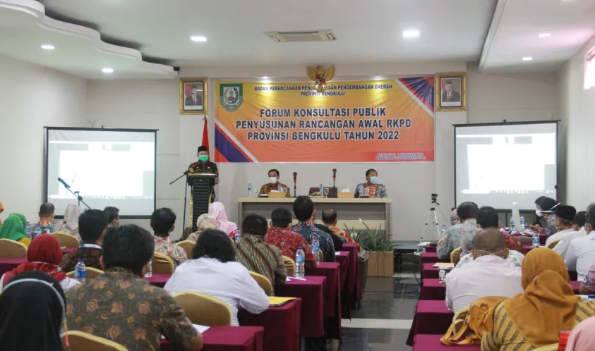 Sekretaris Daerah Provinsi Bengkulu Buka Forum Konsultasi Publik Penyusunan RKPD Provinsi Bengkulu Tahun 2022