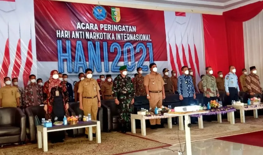 Bupati Kuantan Singingi Hadiri Acara Peringatan Hari Anti Narkotika Internasional
